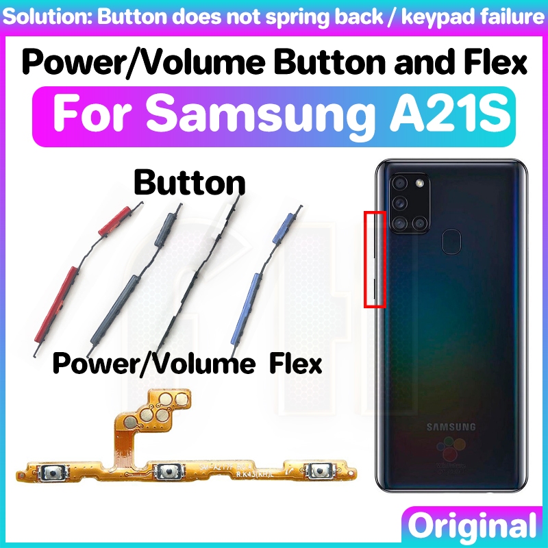 ปุ่มปรับระดับเสียง แบบยืดหยุ่น สําหรับ Samsung Galaxy A21S