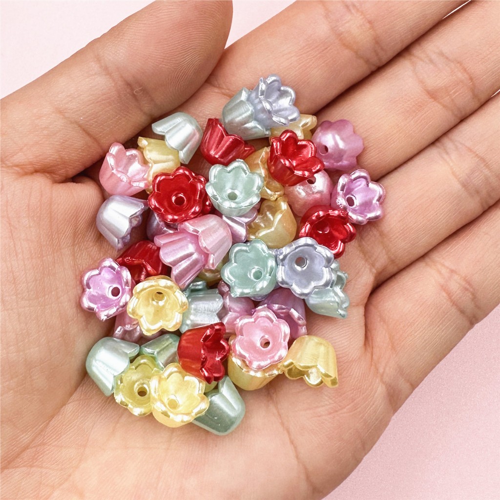 ลูกปัดอะคริลิค รูปดอกลิลลี่แห่งหุบเขา ขนาด 9*6.7 มม. แฮนด์เมด สําหรับทําเครื่องประดับ พวงกุญแจ ต่างหู DIY จํานวน 40 ชิ้น