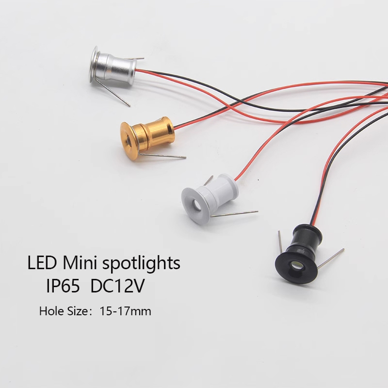ไฟสปอตไลท์ 1W IP65 15 มม. DC12V ขนาดเล็ก สําหรับติดเพดาน ตู้เสื้อผ้า บันได ตู้โชว์