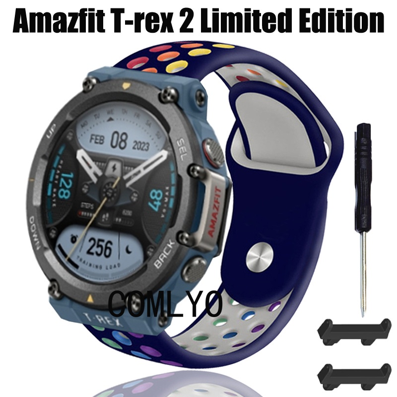 สําหรับ Amazfit T-rex 2 Limited Edition สายนาฬิกาสมาร์ทวอทช์ ซิลิโคน สายรุ้ง นิ่ม สายกีฬา