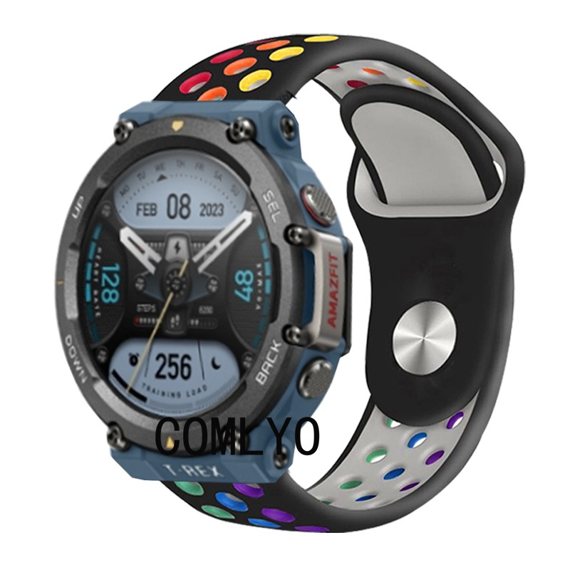 สําหรับ Amazfit T-rex 2 Limited Edition สายนาฬิกาสมาร์ทวอทช์ ซิลิโคน สายรุ้ง นิ่ม สายกีฬา