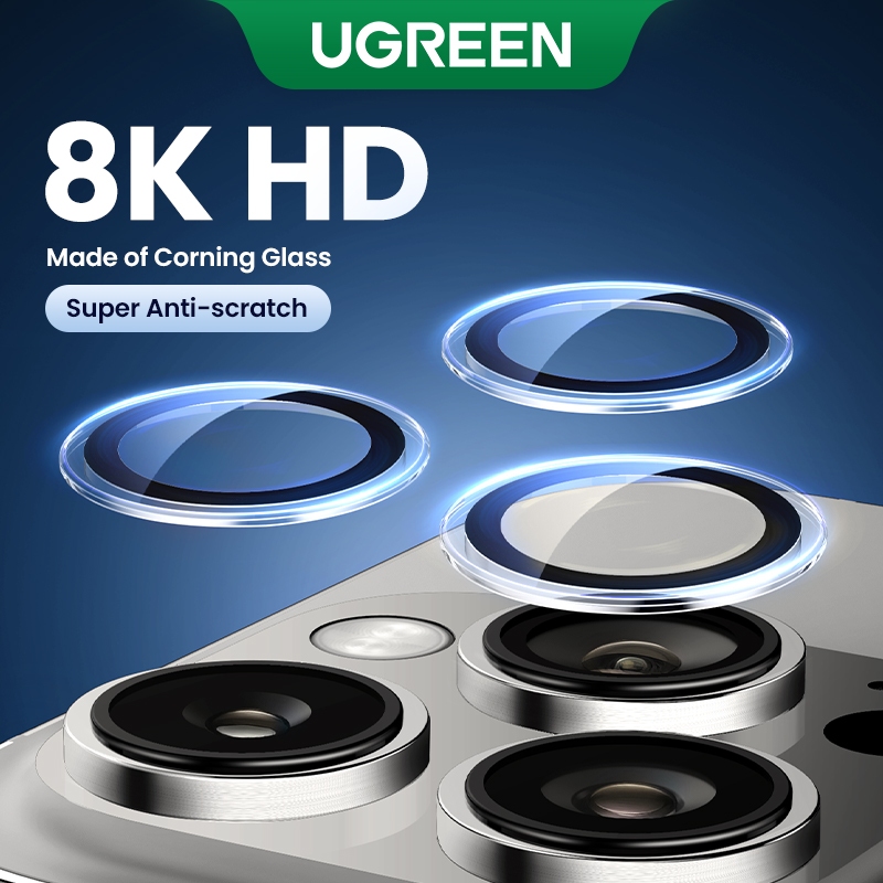 Ugreen ฟิล์มกันรอยเลนส์กล้อง แบบใส สําหรับ iPhone 15 15Pro Max 14 Pro Max 2022 iPhone 14 Plus 2 ชิ้น