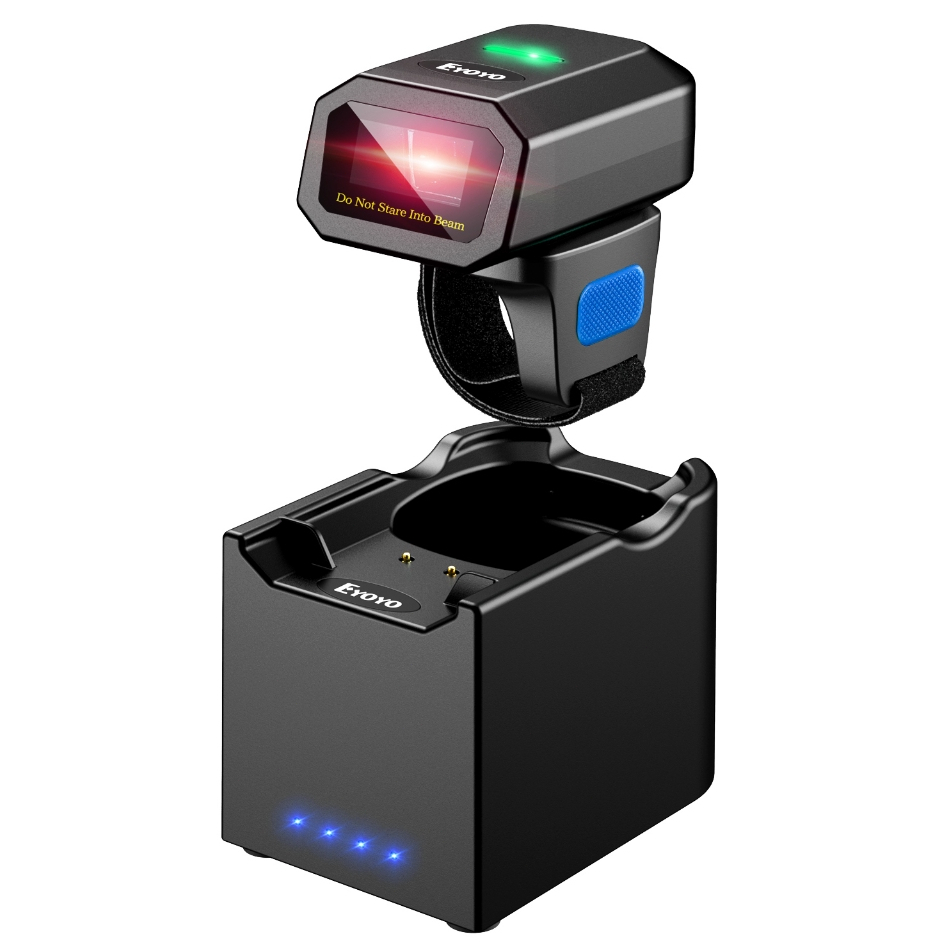 Eyoyo เครื่องสแกนบาร์โค้ดไร้สาย 2D 1D 3in1 QR มีสาย USB บลูทูธ 2.4G สําหรับ Windows MacOS Android 4.