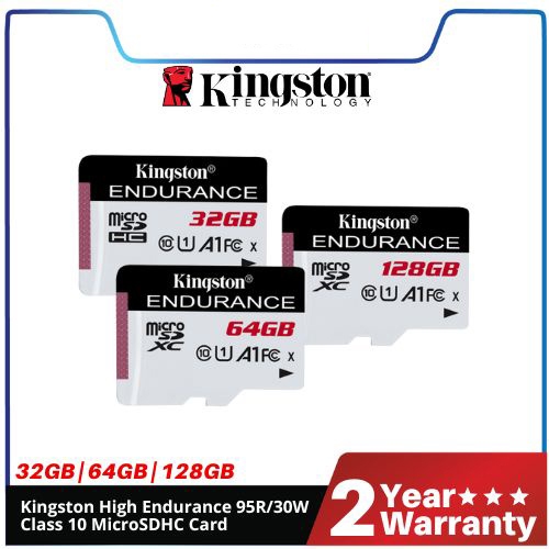 Kingston การ์ดหน่วยความจํา 95MB/s Micro SD Class 10 ทนทานสูง สําหรับกล้องวงจรปิด IPTV DASH CAM (32GB 64GB 128GB 512GB 1TB)