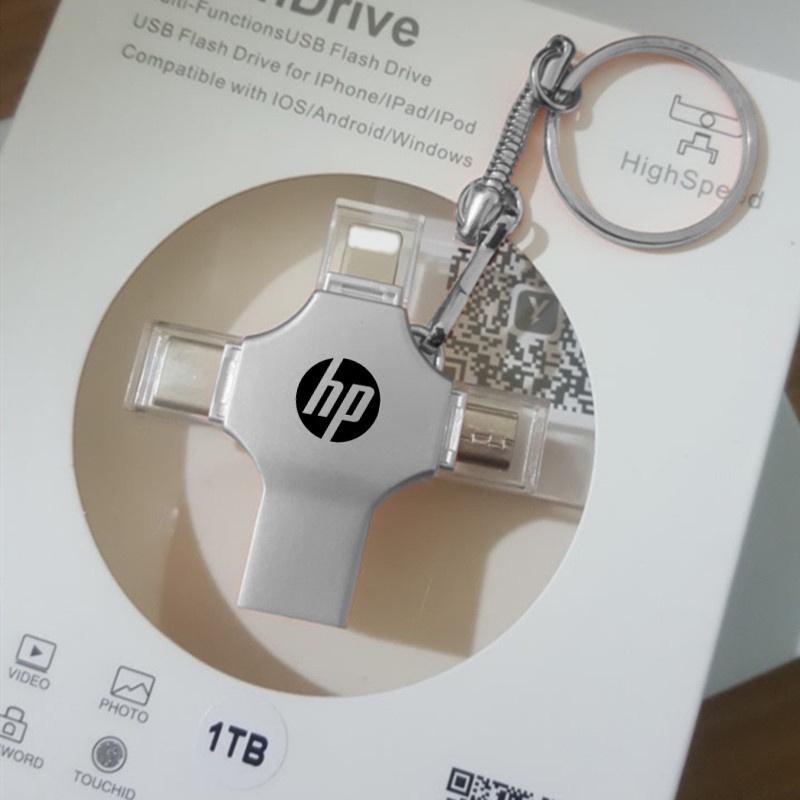 Hp 4 in 1 แฟลชไดรฟ์ usb 3.0 OTG 128GB 256GB 512GB 32GB 64GB 1TB 2TB สําหรับ iPad pro Samsung iPhone 14 pro max 13 12 11 xs max