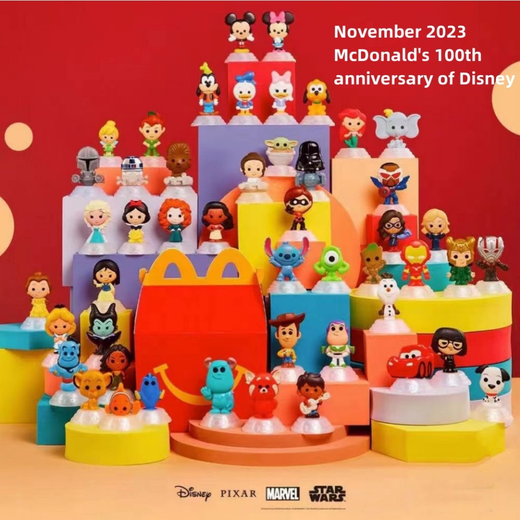 2023 โมเดลตกแต่ง ของที่ระลึก ของสะสมดิสนีย์ McDonald's November Disney Centennial