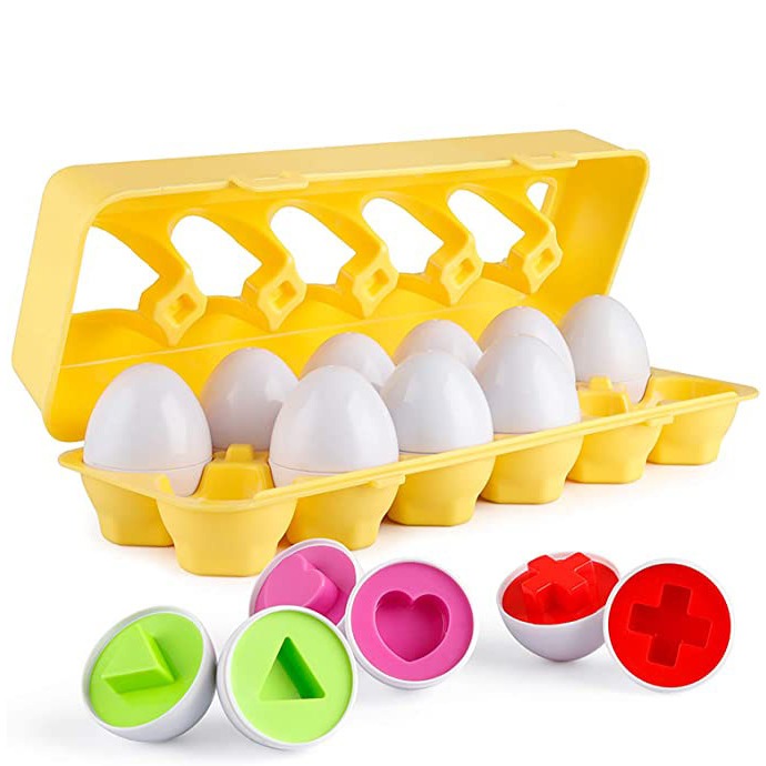 Montessori ของเล่นจับคู่ไข่ ของเล่นเสริมการเรียนรู้เด็ก