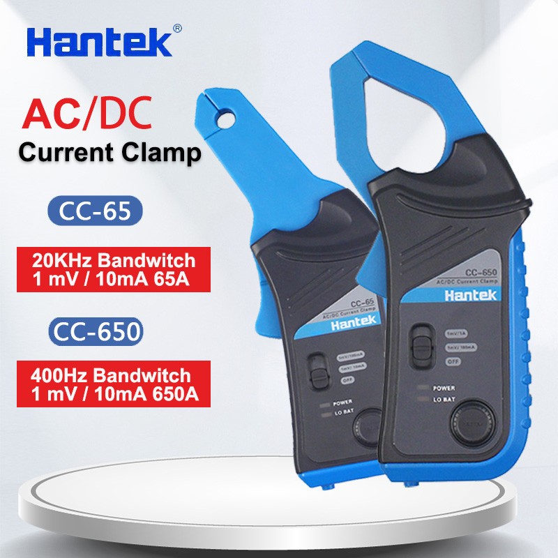 Hantek ออสซิลโลสโคป CC65 CC650 AC DC 20KHz 400Hz แบนด์วิดท์ 1mV 10mA 65A 650A พร้อมปลั๊ก BNC 1008C
