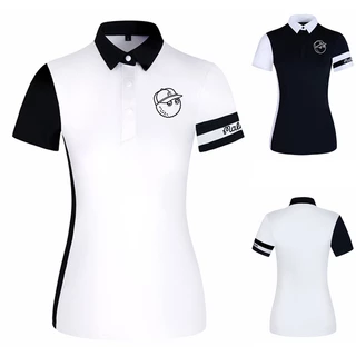 เสื้อโปโลแขนสั้น ระบายอากาศได้ดี แบบแห้งเร็ว ป้องกันการหดตัว เหมาะกับเล่นกีฬากอล์ฟกลางแจ้ง แฟชั่นฤดูร้อน สําหรับผู้หญิง