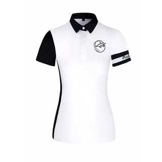 เสื้อโปโลแขนสั้น ระบายอากาศได้ดี แบบแห้งเร็ว ป้องกันการหดตัว เหมาะกับเล่นกีฬากอล์ฟกลางแจ้ง แฟชั่นฤดูร้อน สําหรับผู้หญิง