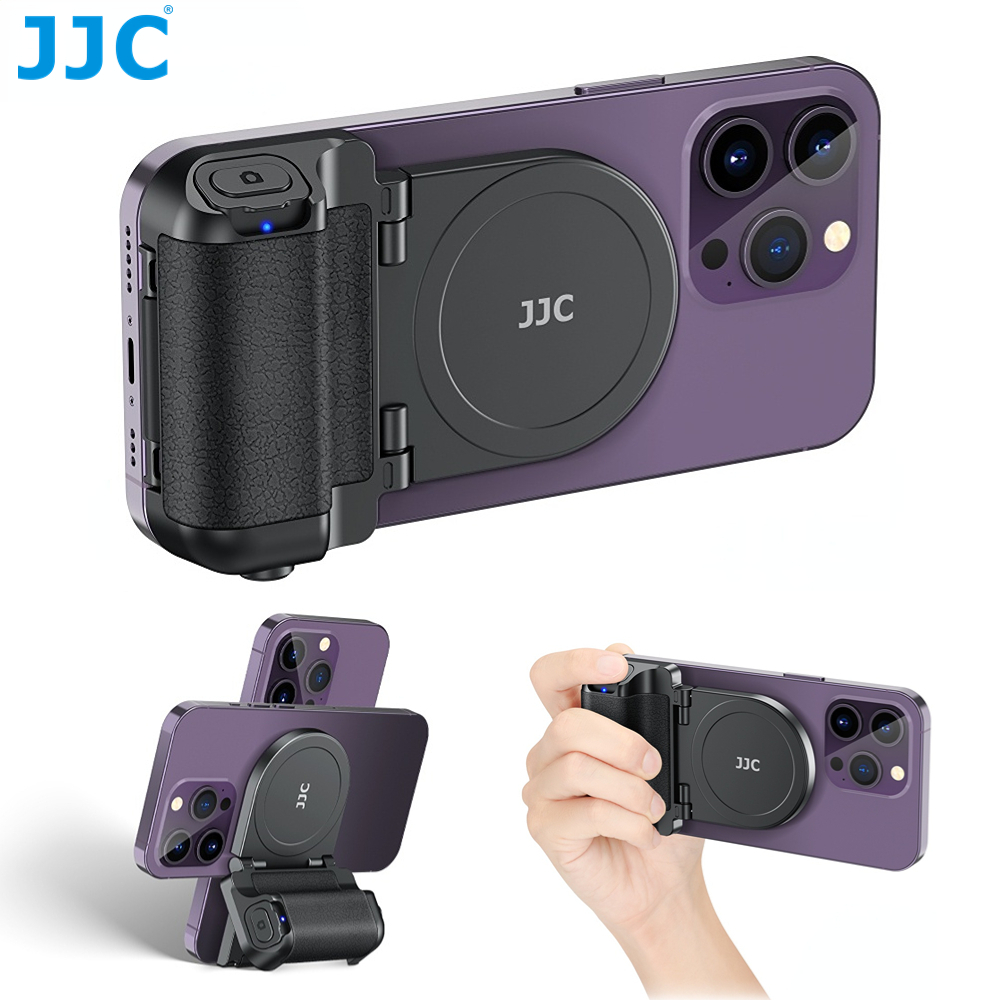 JJC Phone Grip แม่เหล็ก สำหรับสมาร์ทโฟน สำหรับ Mag-Safe Apple 17 16 15 14 13 12 Pro Max Griptok ขาตั้งโทรศัพท์และที่วางกล้องโทรศัพท์สำหรับเซลฟี่ Vlogging สตรีมมิ่งสด