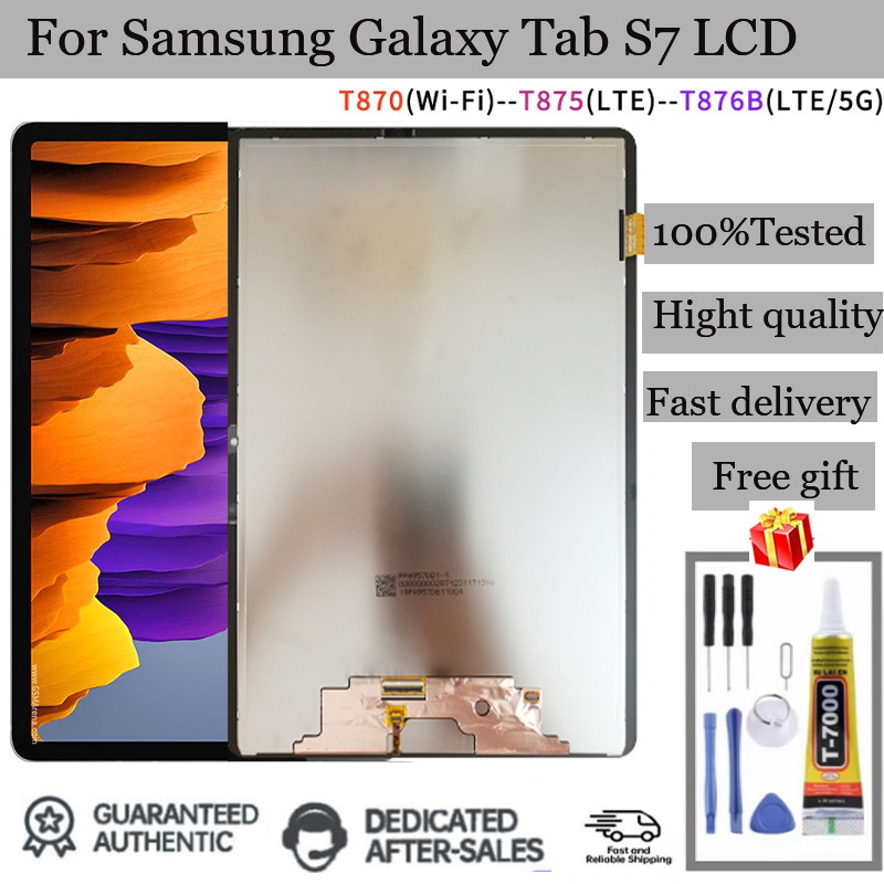 แผงหน้าจอสัมผัสดิจิทัล LCD สําหรับ Samsung Galaxy Tab S7 SM-T870 SM-T875 SM-T876B