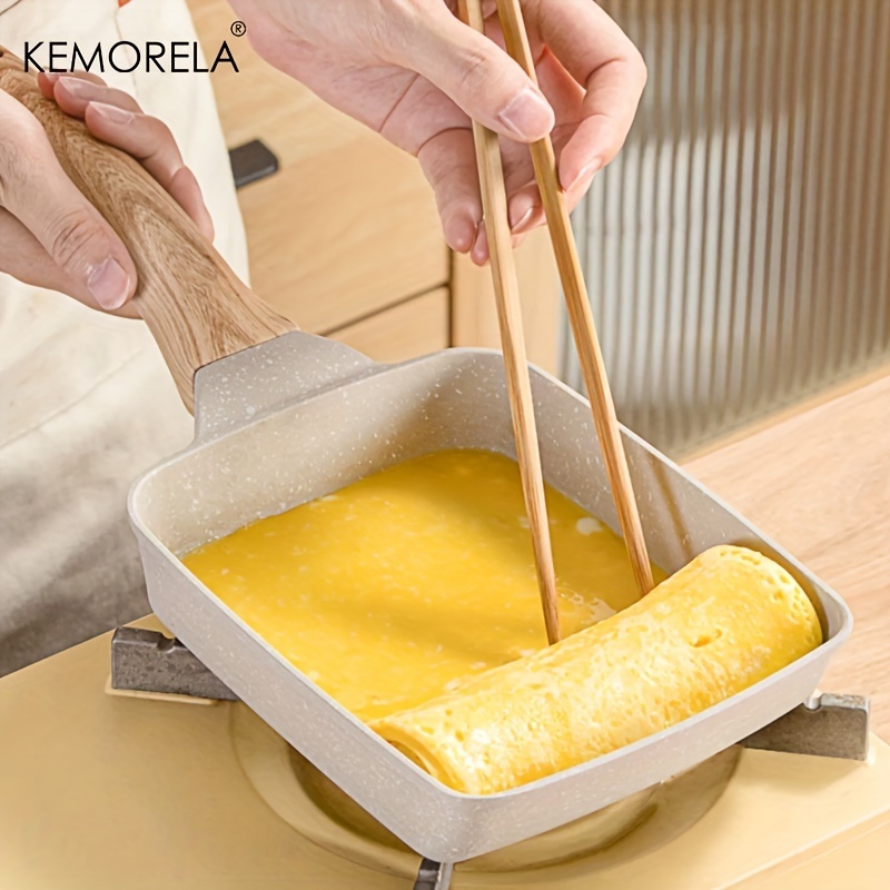 KEMORELA กระทะหินทางการแพทย์ ไข่เจียว แพนเค้ก ทามาโกยากิ ทรงสี่เหลี่ยม ไม่ติดกระทะ สไตล์ญี่ปุ่น สําหรับใช้ในครัวเรือน