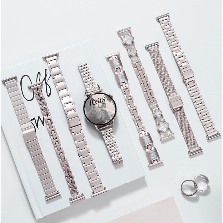 Starlight Metal สาย For huawei watch gt 5 pro Strap สายนาฬิกา huawei watch gt 4 สาย ข้อมือ โลหะ ลายดาว สําหรับ Huawei watch GT 4 41 มม. 46 มม. Huawei watch gt 4 Strap สาย huawei watch gt 5 สาย GT3,gt2 gt2pro huawei gt4 สาย Amazfit Bip 5, Amazfit Bip 3 สาย