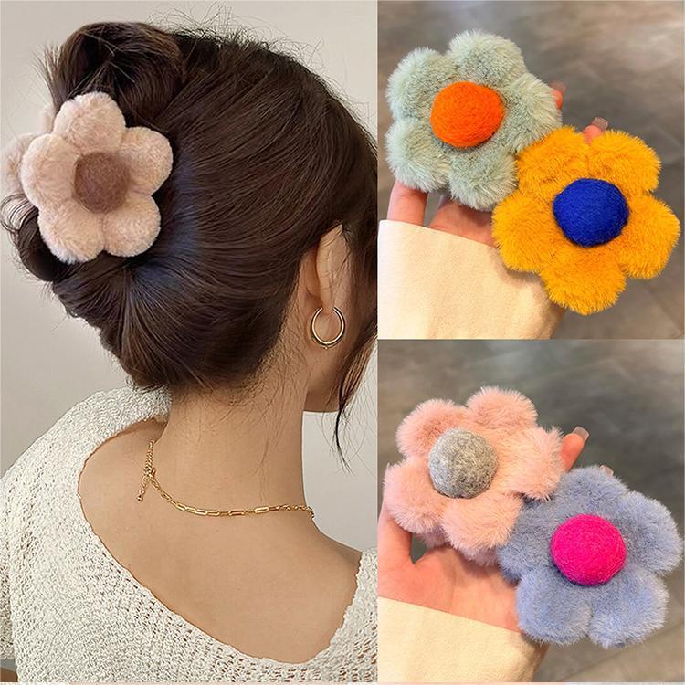 กิ๊บติดผม ผ้ากํามะหยี่ขนนิ่ม ลายดอกไม้น่ารัก สไตล์เจ้าหญิง เครื่องประดับ สําหรับเด็กผู้หญิง