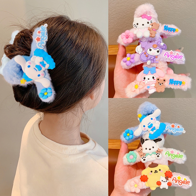 กิ๊บติดผม ขนาดใหญ่ ลายการ์ตูน Sanrio น่ารัก เครื่องประดับ แฟชั่นสําหรับเด็กผู้หญิง