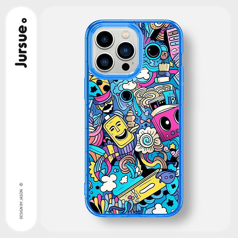 JURSUE เคสไอโฟน เคสซิลิโคนนุ่มกันกระแทกใสการ์ตูนน่ารักตลก เคสโทรศัพท์ Compatible for iPhone 16 15 14 13 12 11 Pro Max SE 2020 X XR XS 8 7 Plus พลัส XYY4312