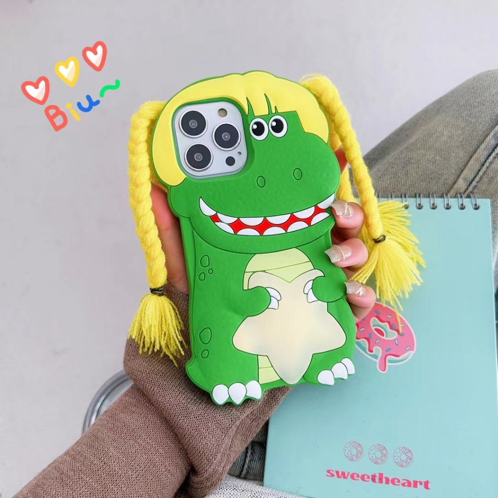 เคสโทรศัพท์มือถือ ซิลิโคนนิ่ม ลายการ์ตูนมังกร 3D สําหรับ Iphone 11 12 13 14 15 Pro max plus