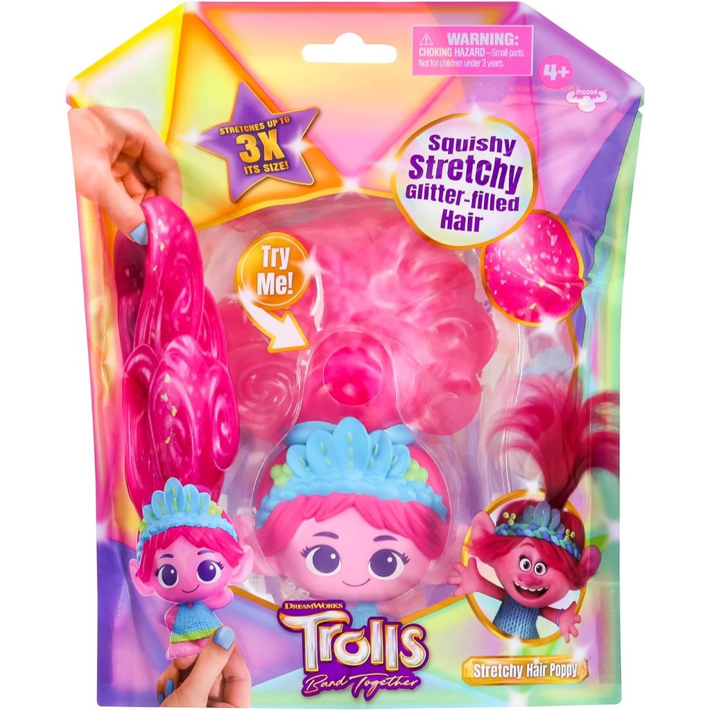 Magic Mixies DreamWorks Trolls Band Together Squishy, Stretchy Glitter-Filled Hair Doll - Stretchy Hair Poppy ตุ๊กตาผ้ายืด ลายดรีมเวิร์คส์ ยืดหยุนได้