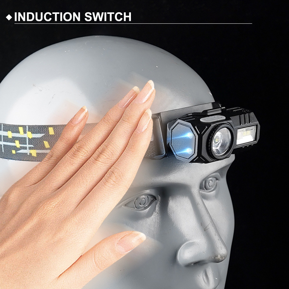 Asafee X22 สวิตช์เซนเซอร์ไฟหน้า LED 9 โหมด กันน้ํา ชาร์จแบตเตอรี่ในตัว - รูปที่ 2