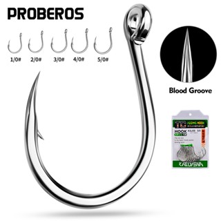 Proberos 10 ชิ้นแหวน hook handle 1/0-2/0-3/0-4/0-5/0 # สูงเห…