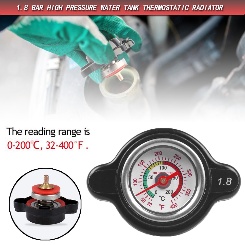 ฝาครอบหม้อน้ําแรงดันสูง พร้อมเกจวัดอุณหภูมิ 1.8 บาร์ 25.6Psi สําหรับ Honda