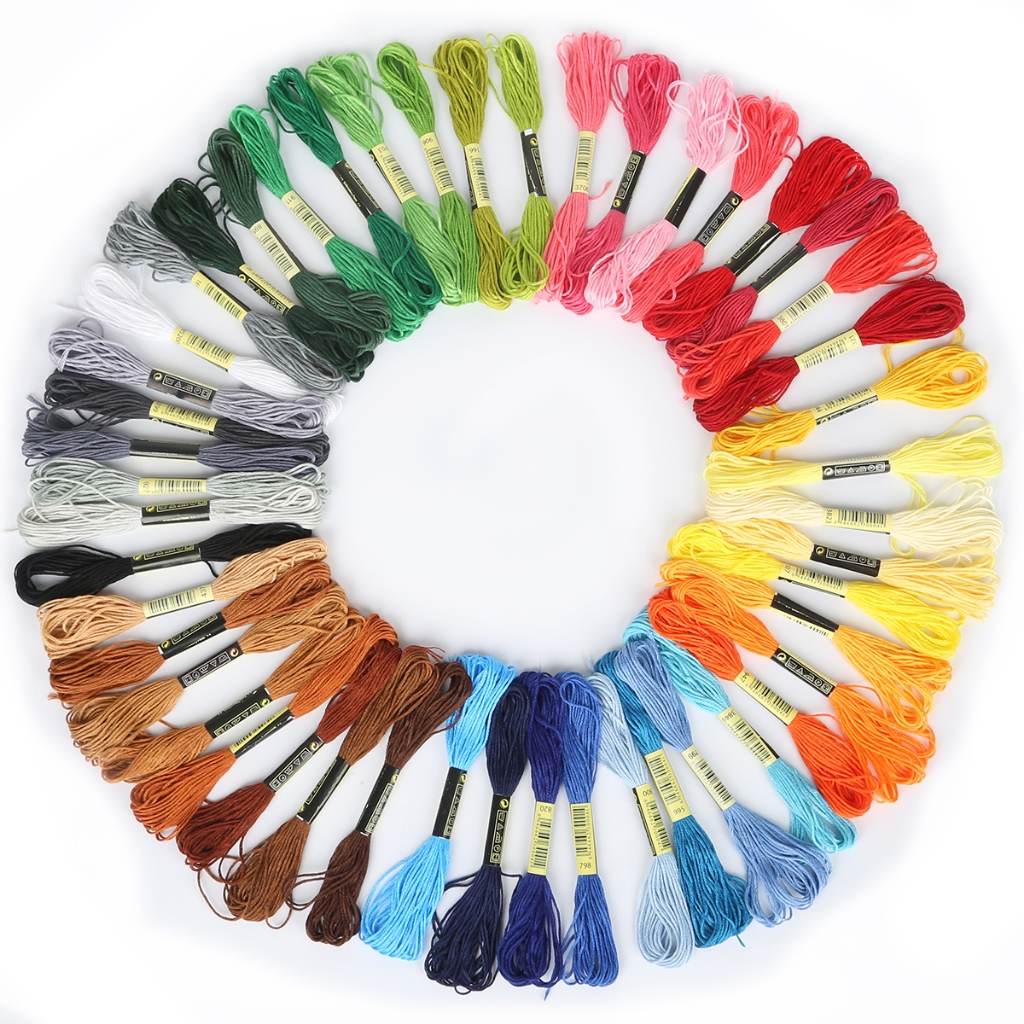 ด้ายปักครอสติส 8 สี สําหรับเย็บปักถักร้อย DIY