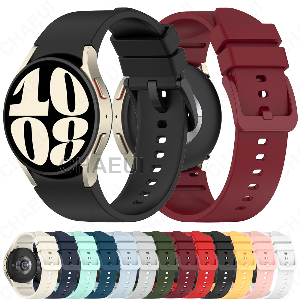 สายรัดซิลิโคนอุปกรณ์เสริมสร้อยข้อมือสําหรับ Galaxy Watch 7 SE 6 5 Pro 4 45mm 44mm 40mm Classic 47mm 43mm 46mm 42mm