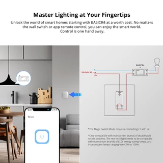 SONOFF BASICR4 อัพเกรดใหม่สมาร์ทสวิทช์พร้อม Maximize Utility Minimize ค่าใช้จ่ายสวิตช์ไร้สาย eWeLink APP รีโมทคอนโทรลควบคุมเสียงด้วย Google Home Amazon Alexa