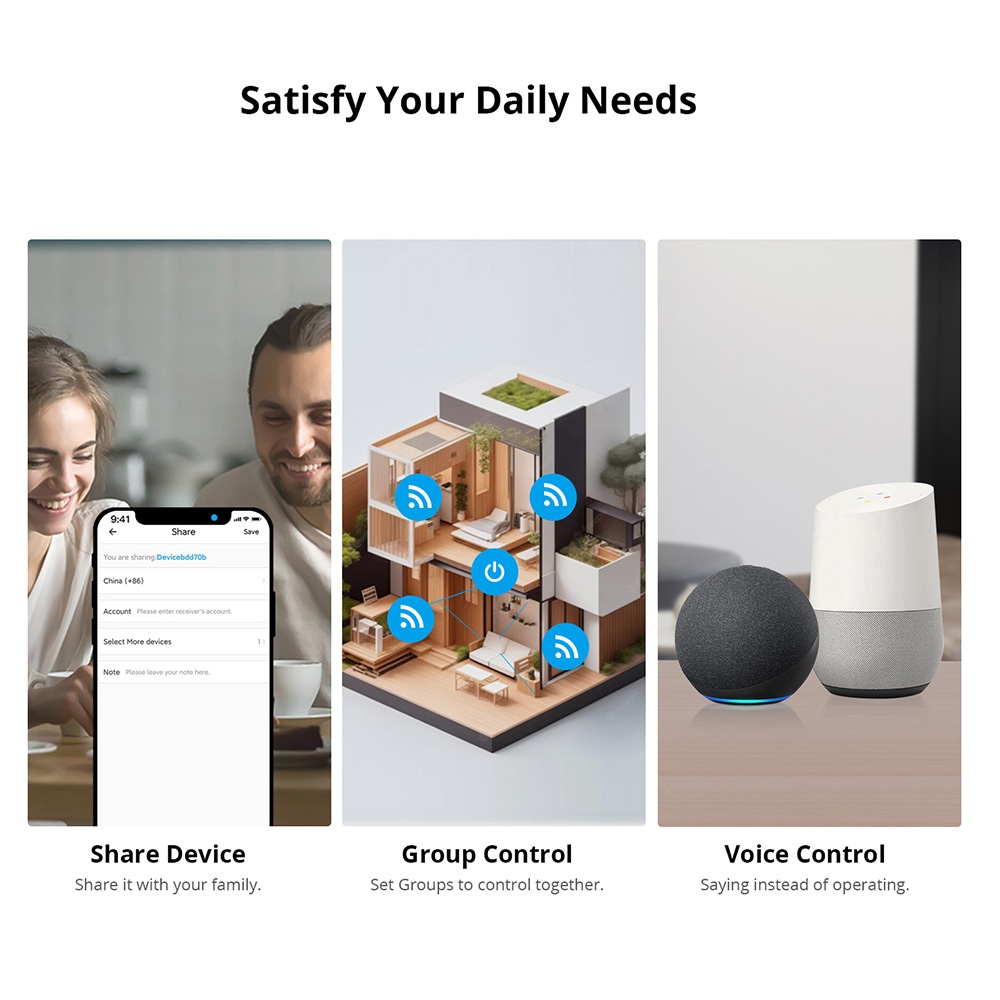 Sonoff BASICR4 สวิตช์อัจฉริยะ พร้อมเพิ่มประสิทธิภาพสูงสุด ลดต้นทุน การอัพเกรด eWeLink APP รีโมตคอนโทรล ด้วยเสียง พร้อม Google Home Amazon Alexa - รูปที่ 3