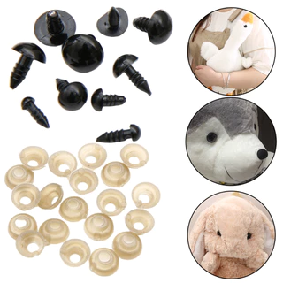 50คู่5-16มิลลิเมตรสีดําคริลิคเกลียวความปลอดภัยตาจมูกสําหรับหมีตุ๊กตาสัตว์หุ่นงานฝีมือ ทําเอง เด็กของเล่นเด็กตาอุปกรณ์