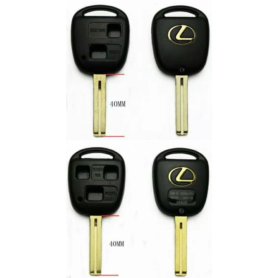 ปลอกกุญแจ 2/3 ปุ่ม (ใบมีดมิลลิ่งภายใน) เพื่ออัปเดต LEXUS Es GS LS IS RX SC LX เป็นต้น