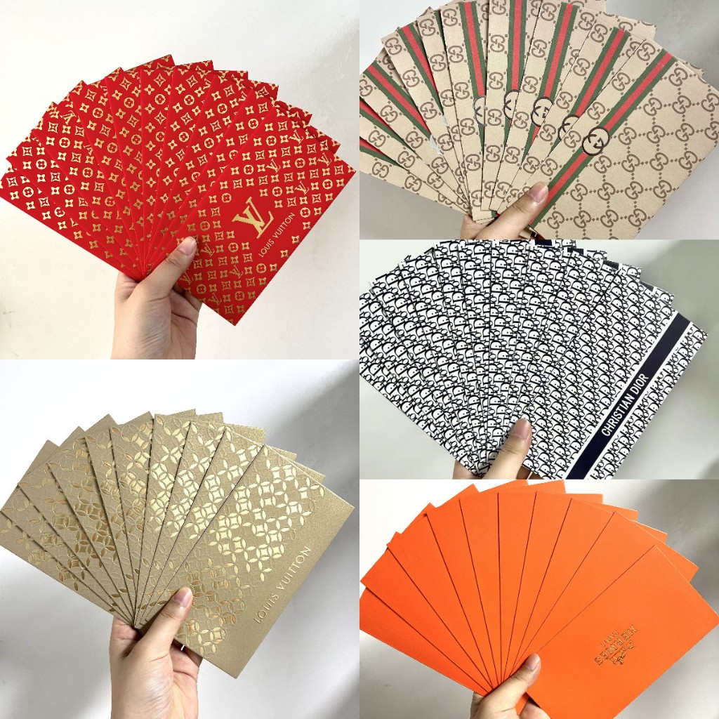 ซองอั่งเปา ซองอั่งเปา สีแดง ซองแดง ของขวัญคริสต์มาส ของขวัญใหม่ CNY บูติก ไฮเอนด์ ชื่อใหญ่ ซองหรูหรา และซองสีแดง ซองตรุษจีน วันเกิด คริสต์มาส งานแต่งงาน หน้าซองสีแดง 10 ชิ้น / กล่อง