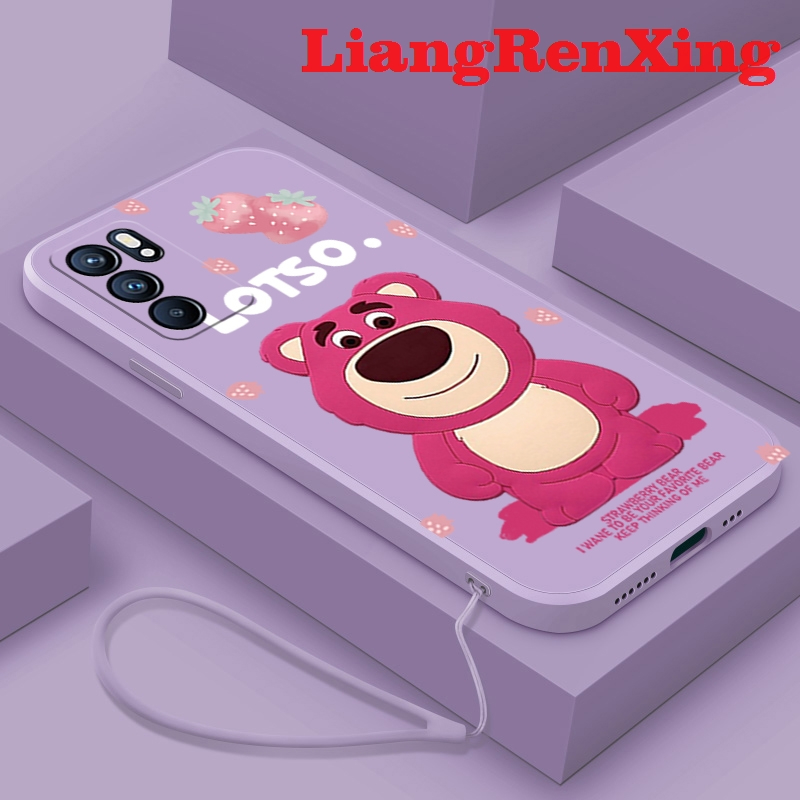 เคสโทรศัพท์ เคส oppo reno 6 4g a16 reno 6z 5g reno6 z 5g เคสโทรศัพท์มือถือ ซิลิโคนนิ่ม กันกระแทก ลายหมีสตรอเบอร์รี่ terbaru YTHSX01 สําหรับ oppo reno 6 4g a16 reno 6z 5g reno6 z 5g น่ารัก ลายการ์ตูน กันกระแทก