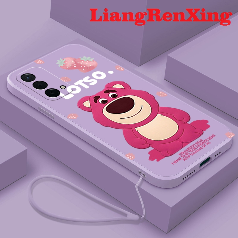เคสโทรศัพท์ เคส oppo A74 4g oppo a95 เคสซิลิโคนนิ่ม ลายหมีสตรอเบอร์รี่ กันกระแทก สําหรับ oppo A74 4g oppo a95 YTHSX01 น่ารัก ลายการ์ตูน กันกระแทก