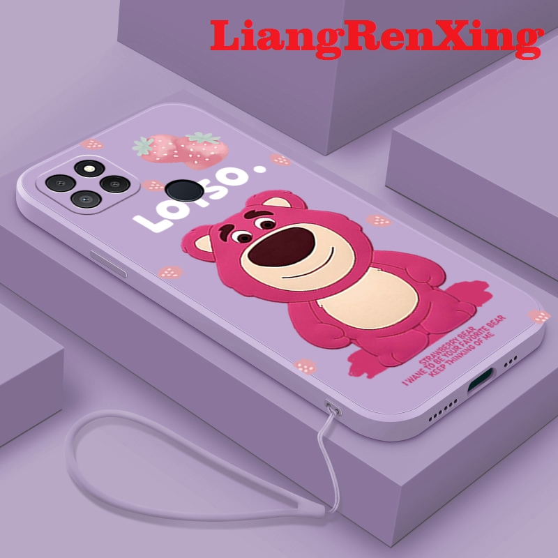 เคสโทรศัพท์ เคส REALME C21Y REALME C25Y REALME C21 เคสโทรศัพท์มือถือ ซิลิโคนนิ่ม กันกระแทก ลายหมีสตรอเบอร์รี่ สําหรับ REALME C21Y REALME C25Y REALME C21 YTHSX01 น่ารัก ลายการ์ตูน กันกระแทก