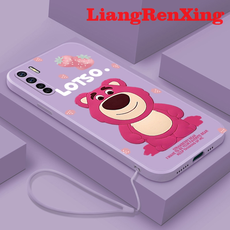 เคสโทรศัพท์ เคส oppo reno 3 pro oppo reno3 เคสซิลิโคนนิ่ม ลายหมีสตรอเบอร์รี่ กันกระแทก สําหรับ oppo reno 3 pro oppo reno 3 YTHSX01 น่ารัก ลายการ์ตูน กันกระแทก