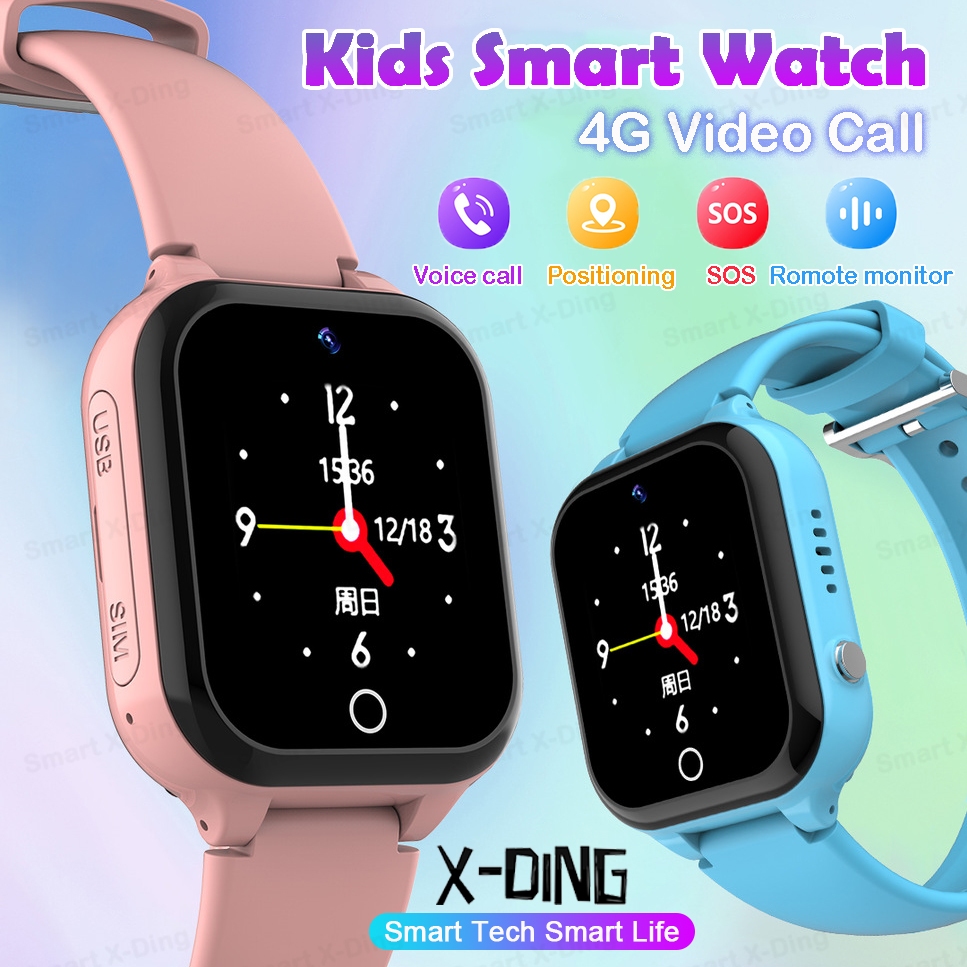 Kids Smart Watch for Boys Girl with Vedio Call, Phone Call ,Kid Tracker, 4G SIM Smartwatch, Pink/ Bl