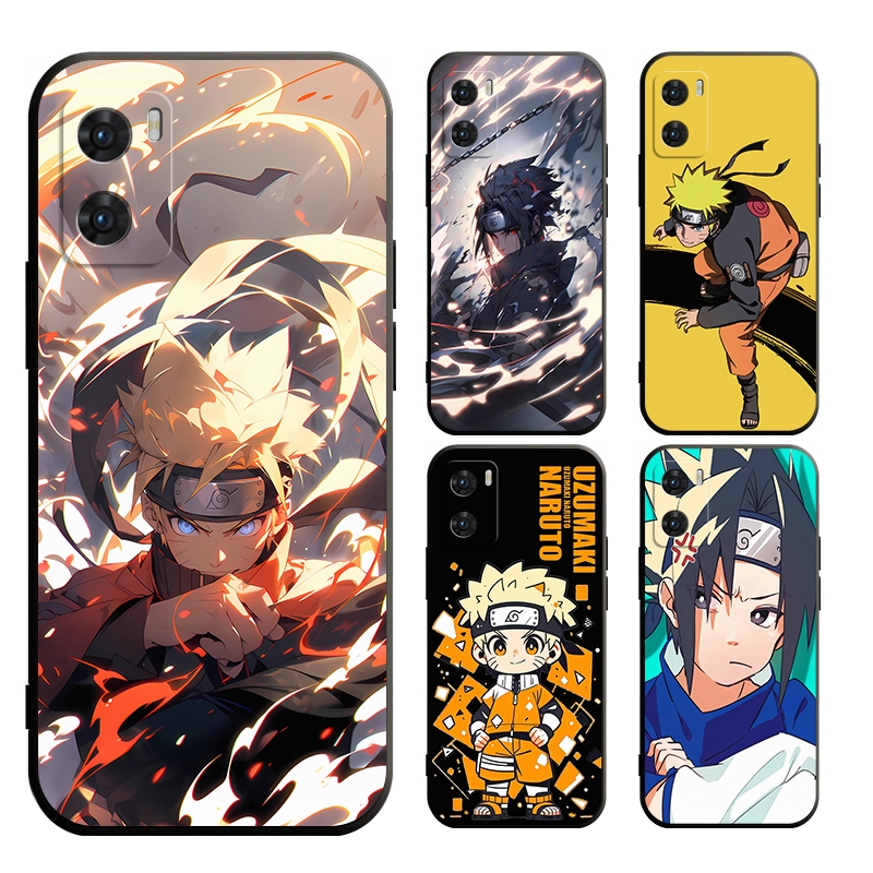 เคส OPPO A17 A77s A77 A15 A15S A57 A54 A76 A96 A16K A16e A95 A16 2021 A74 A53 A33 2020 4G 5G โทรศัพท์มือถือแบบนิ่ม ลายการ์ตูนนารูโตะ ซาสึเกะ สําหรับ