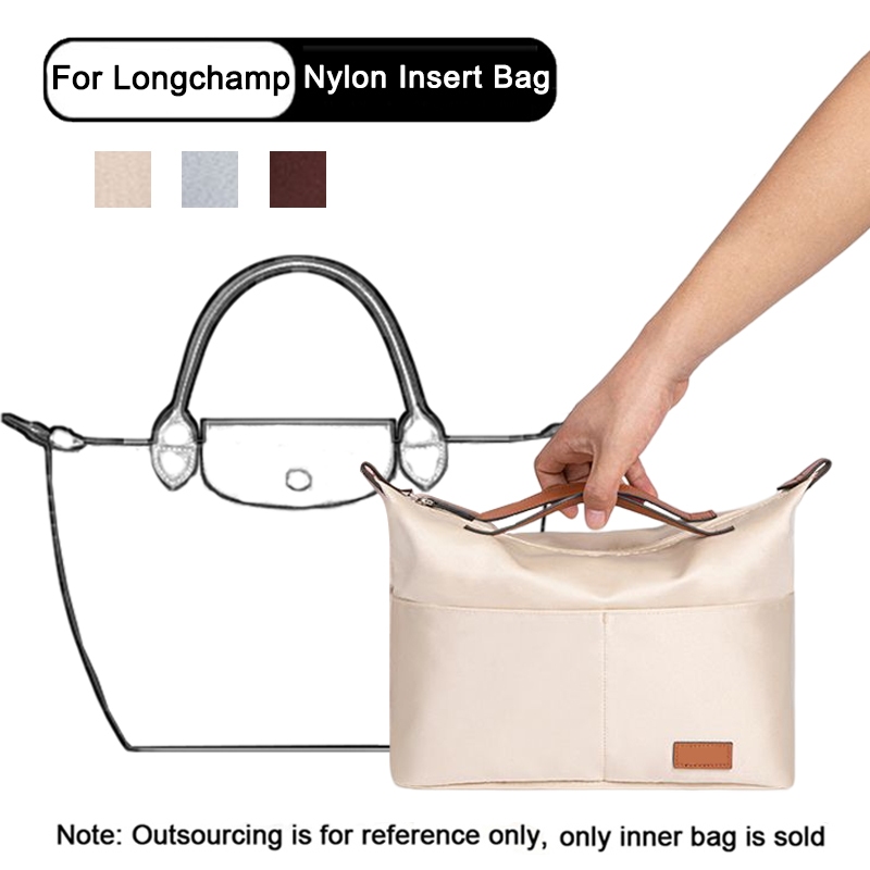 Evertoner กระเป๋าจัดระเบียบ ไนล่อน แบบพกพา สําหรับ Longchamp LE PLIAGE กระเป๋าถือ กระเป๋าเครื่องสําอาง