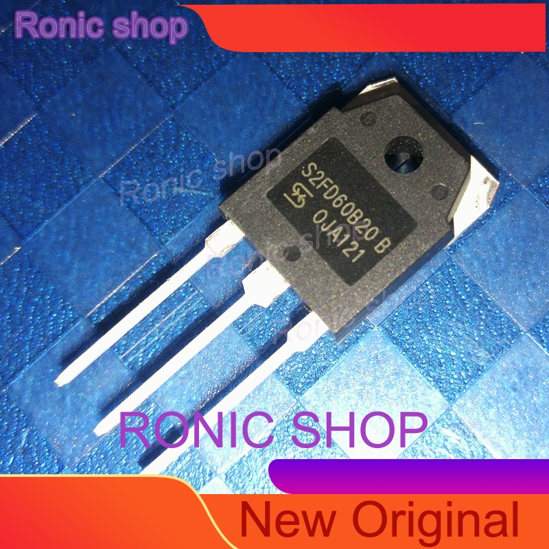 2pcs S2FD60B20B TO-3P TO3P 60A 200V เครื่องเชื่อมไฟฟ้า 60A/200V การกู้คืนอย่างรวดเร็ววงจรเรียงกระแสไ