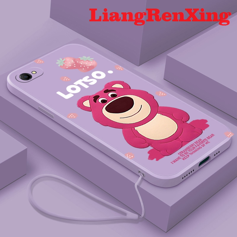 เคสโทรศัพท์ เคส vivo Y81 Y81i Y83 y53 y55 v5s v5 vivo y71 y71i y71a เคสซิลิโคนนิ่ม ลายหมีสตรอเบอร์รี