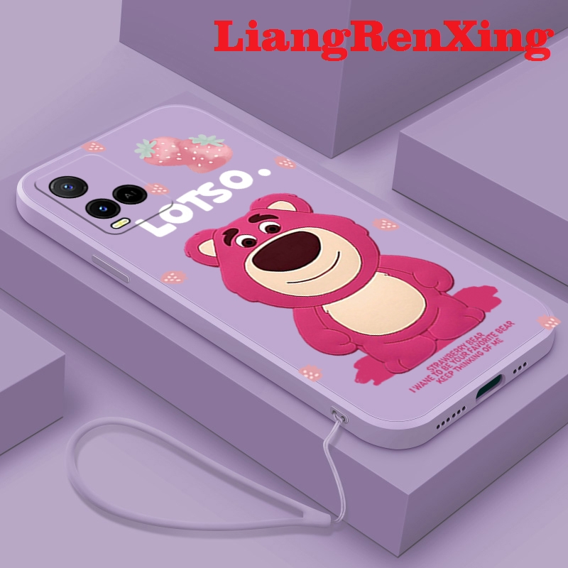 เคสโทรศัพท์ เคส VIVO Y21 VIVO Y21S VIVO Y21t VIVO Y33s Y33 เคสซิลิโคนนิ่ม ลายหมีสตรอเบอร์รี่ กันกระแทก สําหรับ VIVO Y21 VIVO Y21S VIVO Y21t VIVO Y33s Y33 YTHSX01 น่ารัก ลายการ์ตูน กันกระแทก