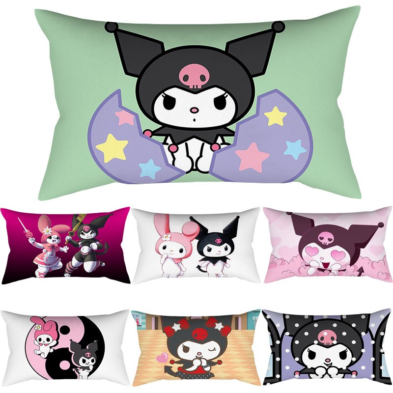 ปลอกหมอน ลาย My Melody Kuromi น่ารัก ขนาด 50x30 ซม. 74x48 ซม. สําหรับตกแต่งบ้าน รถยนต์