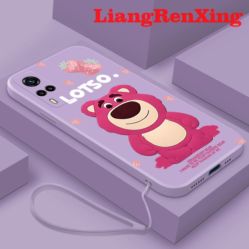 เคสโทรศัพท์ เคส VIVO Y31 2021 เคสซิลิโคนนิ่ม ลายหมีสตรอเบอร์รี่ กันกระแทก สําหรับ VIVO Y31 2021 YTHS