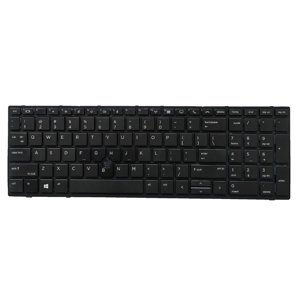 แป้นพิมพ์ US สําหรับ HP Elitebook 850 G5 855 G5 750 G5 755 G5 ไม่มี backlit กรอบสีดํา