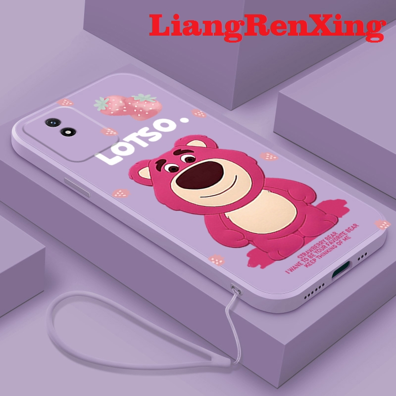 เคสโทรศัพท์ เคส vivo Y02 5G 2022 vivo y02t y02a เคสซิลิโคนนิ่ม ลายหมีสตรอเบอร์รี่ กันกระแทก สําหรับ vivo Y02 5G 2022 vivo y02t y02a YTHSX01 น่ารัก ลายการ์ตูน กันกระแทก