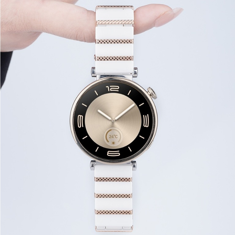 ปัญญาข้อมือเหมาะสําหรับ Huawei GT4 GT5 proWatch GT3/Pro สายคล้อง Watchgt4 อัจฉริยะเซรามิค 41 มม.นาฬิกาผู้หญิง3/Pro สายใหม่ – โปรปัง