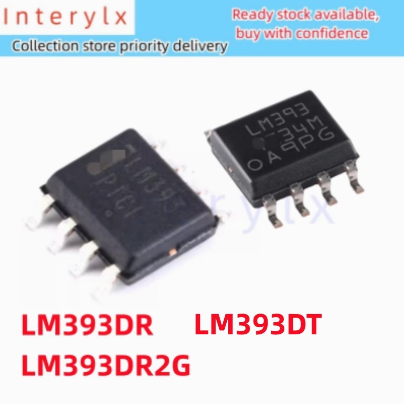 20 ชิ้น LM393DR2G LM393DR LM393DT LM393 SOP-8 LM393P DIP ใหม่ใน