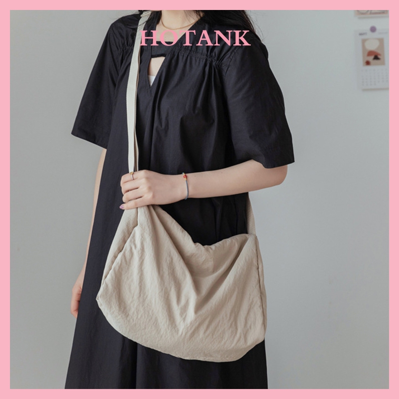 HOTANK กระเป๋าผ้าใบ กระเป๋าสะพายไหล่